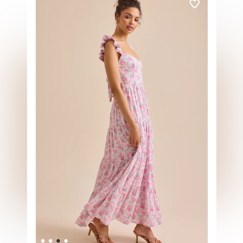 New with tags Altar’d state Brielle flutter sleeve maxi dress - Picture 3 of 4